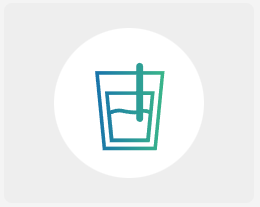 Test strip in cup of urine icon.